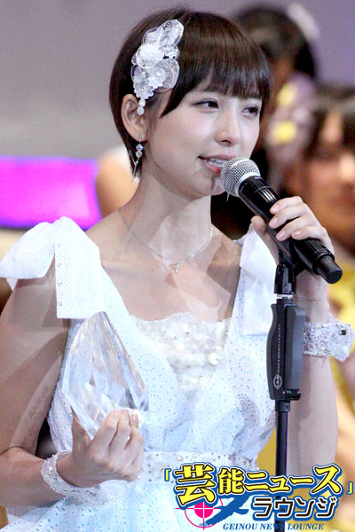 【AKB48第4回選抜総選挙・速報】5位篠田麻里子「席を譲らないと上に上がれないメンバーは勝てない」