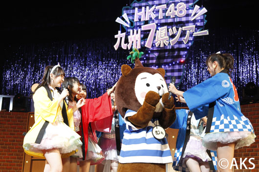 HKT48 兒玉遥・指原莉乃・朝長美桜宮崎公演で高さ12メートルブランコで登場