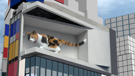  “3D巨大猫”として世界に拡散した『新宿東口の猫』放映開始1周年！新作3D動画とコラボカフェを7月1日よりスタート