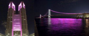東京都庁や明石海峡大橋など27か所がピンク色「ピンクリボンフェスティバルライトアップ」