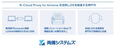 神戸市のR-Cloud Proxy for kintone導入事例を公開　～LGWAN環境からkintone(キントーン)が利用可能となり、生産性向上と業務効率化を実現～