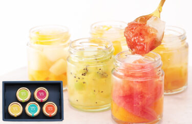 夏の爽やかギフト「果樹園の贈り物 5種のフルーツゼリー」発売！食物繊維たっぷりのナタデココとフルーツの新食感ハーモニー
