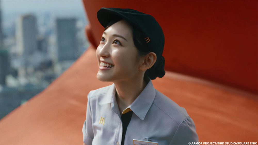 乃木坂46・一ノ瀬美空 マッククルーになり“伝説のドラクエバーガー”を！剣を振るい、「メラじゃダメ」の切迫したセリフも…