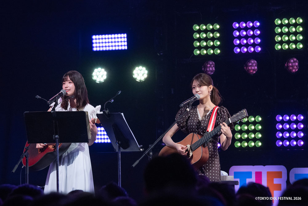 【TIF2026】乃木坂46五百城茉央、奥田いろはの「カフェオーレ」登場！生歌と生ギターで聴かせる。赤えんぴつ作詞作曲のあの曲を…